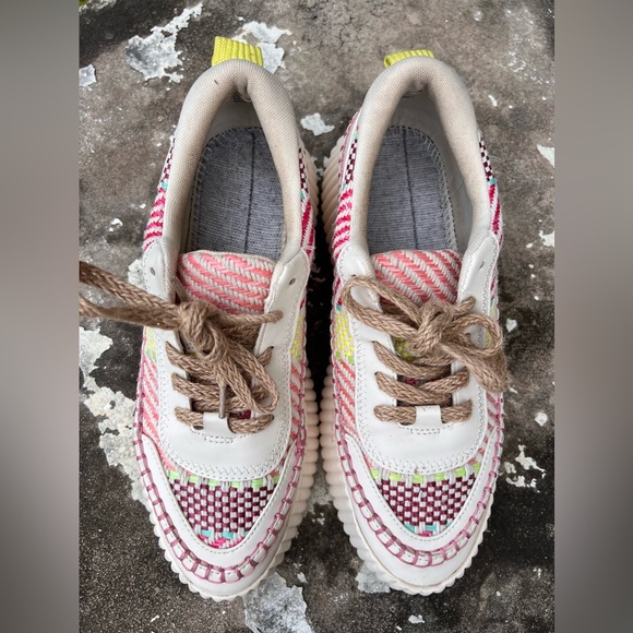 Dolce Vita Daran Woven Womens Platform Wedge Sneakers Sz9M *NO INSOLES* - Picture 3 of 14